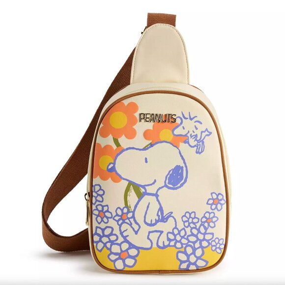 Peanuts Snoopy and Woodstock Sling Bag Backpack - Picture 6 of 6